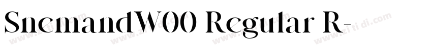 SnemandW00 Regular R字体转换